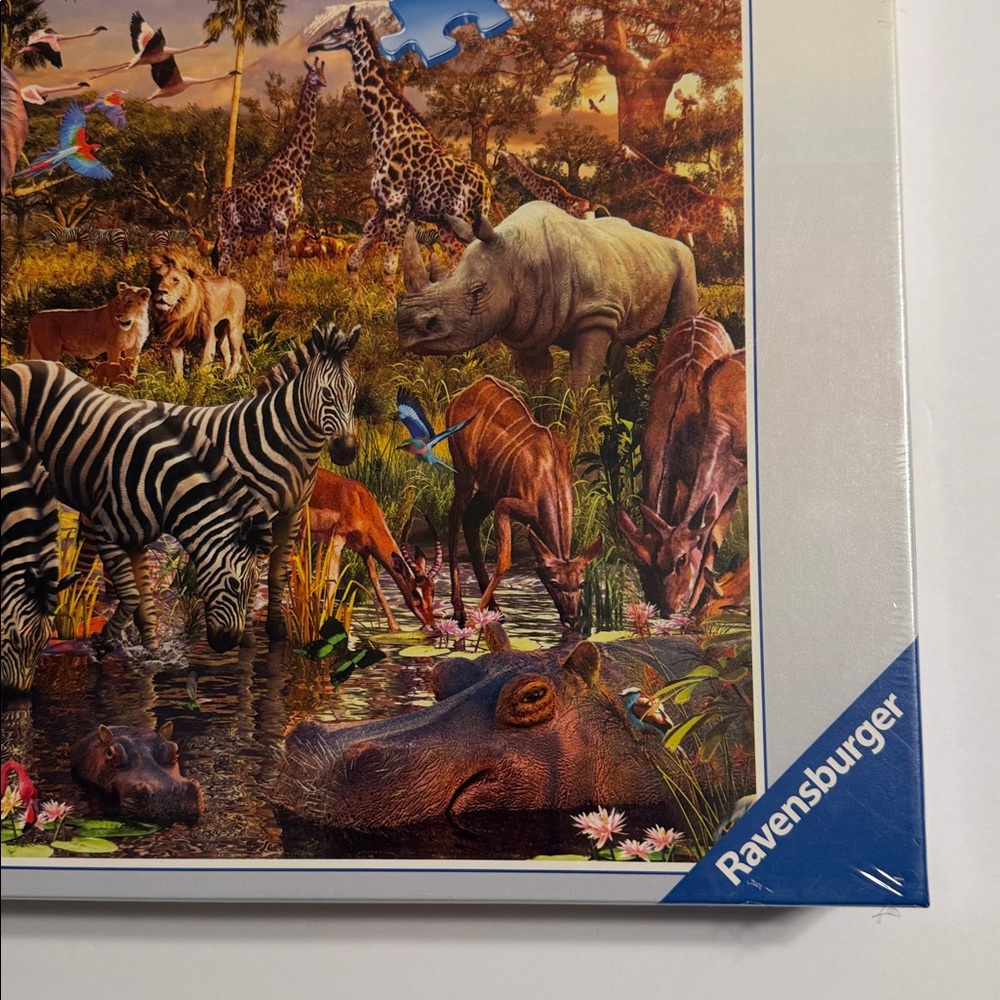 Vintage. Ravensburger African Animal World Multicolor Wildlife Puzzle. 3000 ps. - Picture 4 of 9